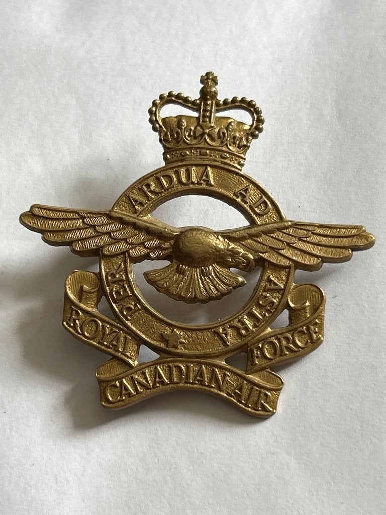 Origineel Canadees Petembleem RCAF - Queen's Crown, Verzenden, Luchtmacht, Overige gebieden, Embleem of Badge