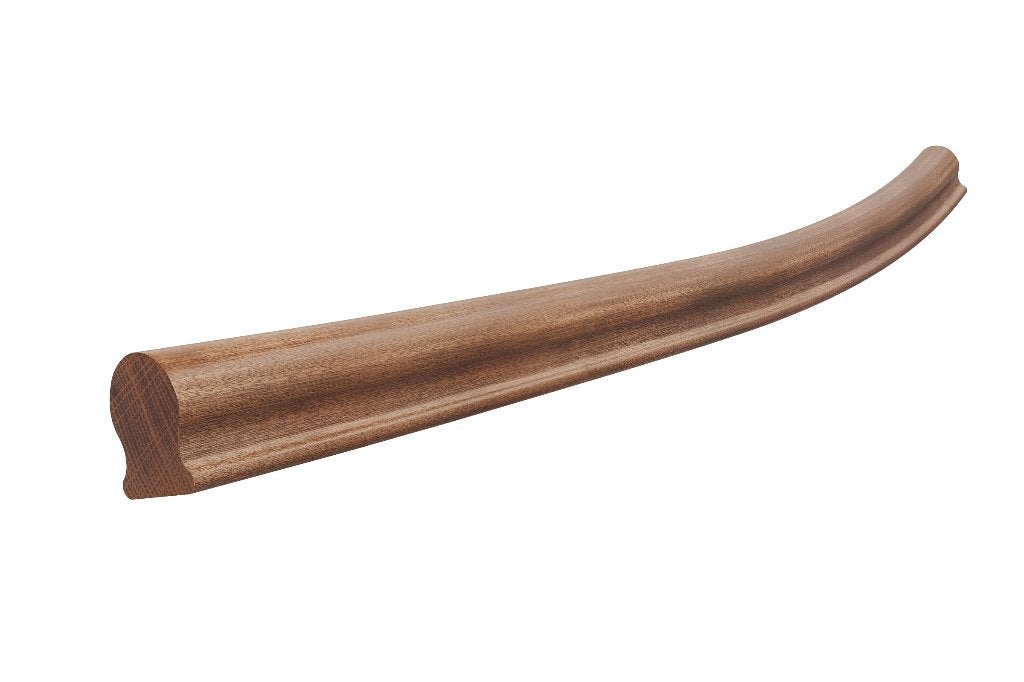 Trapleuning Jaren 30 sleutelgat hol gebogen 475cm, Doe-het-zelf en Verbouw, Ophalen of Verzenden, Nieuw, Trap, 4 meter of meer
