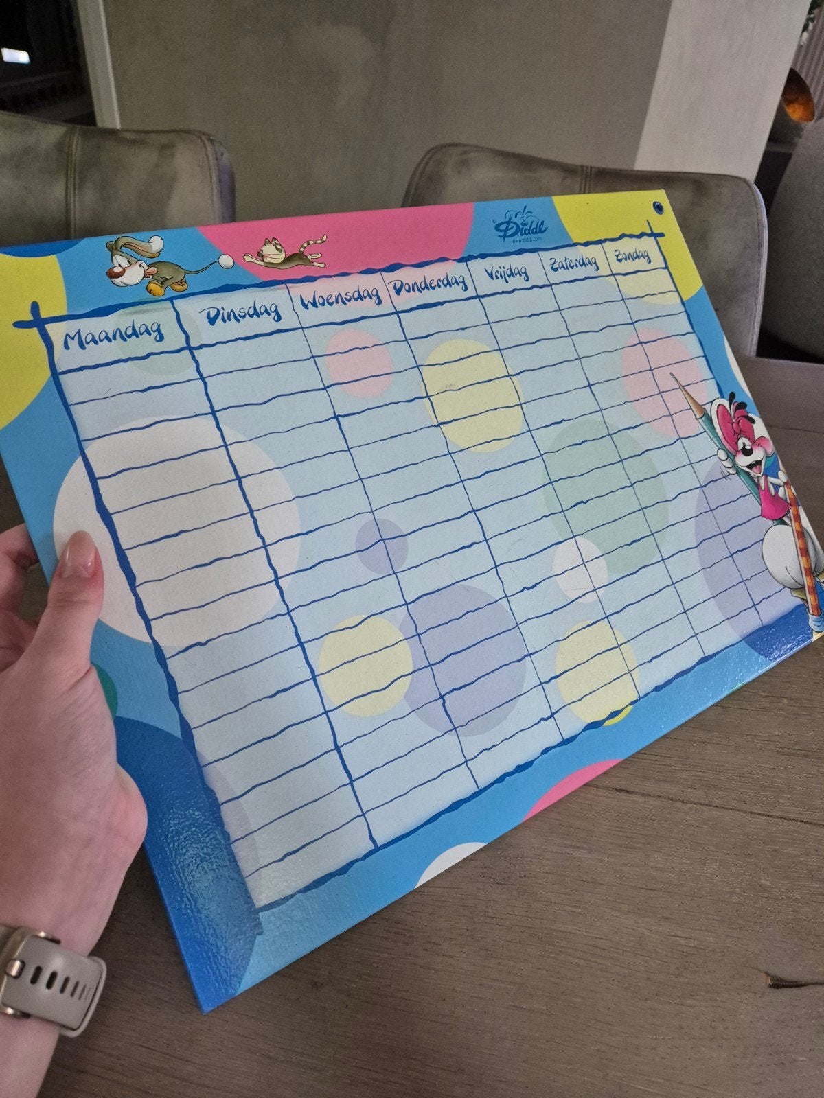 Diddl plan bord week schema uitwisbaar, Minder dan 60 cm, Kooi, Verzenden, Minder dan 75 cm