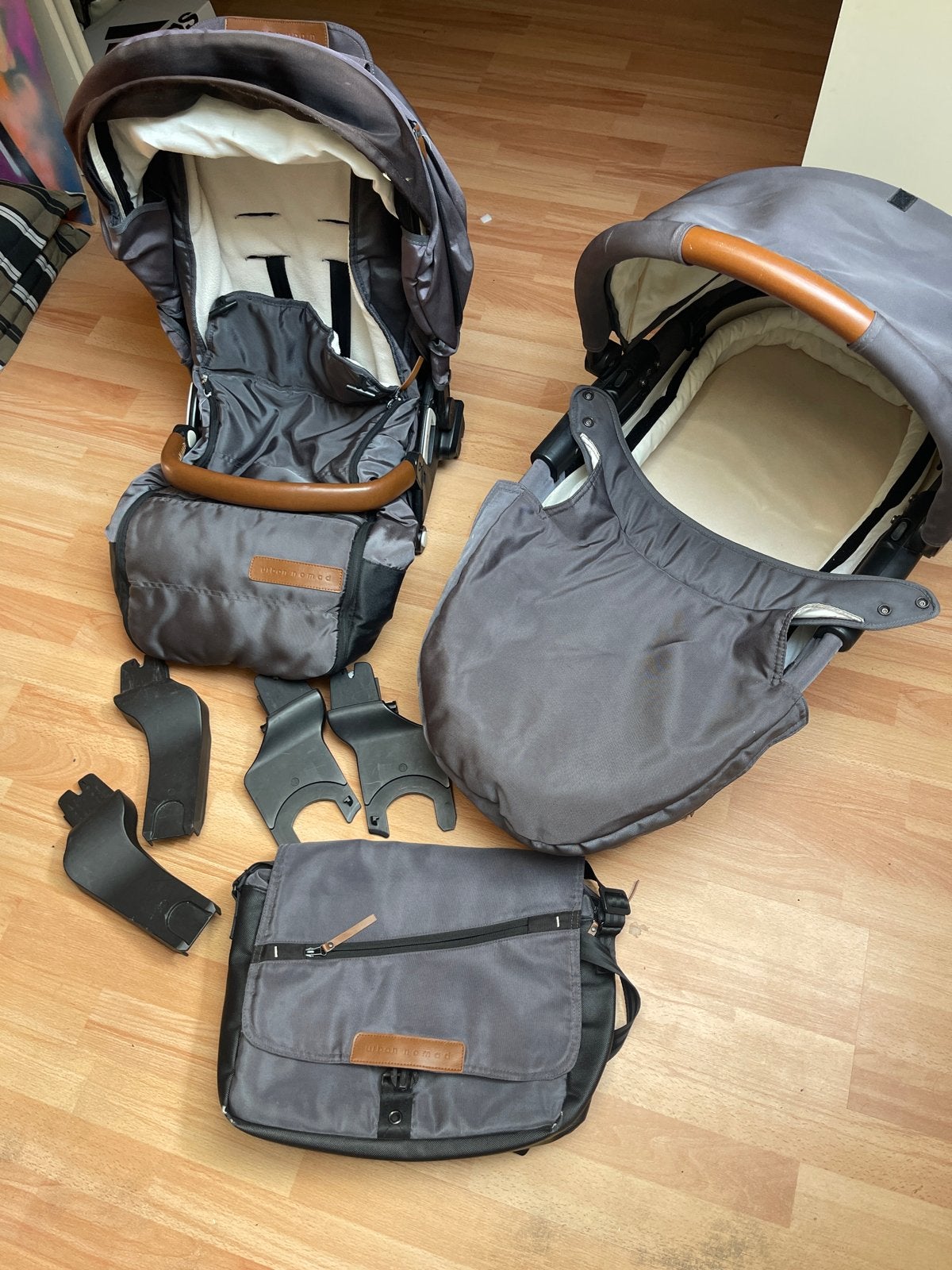 Mutsy Evo Urban Nomad - Zonder Onderstel, Ophalen, Gebruikt, Combiwagen, Met reiswieg