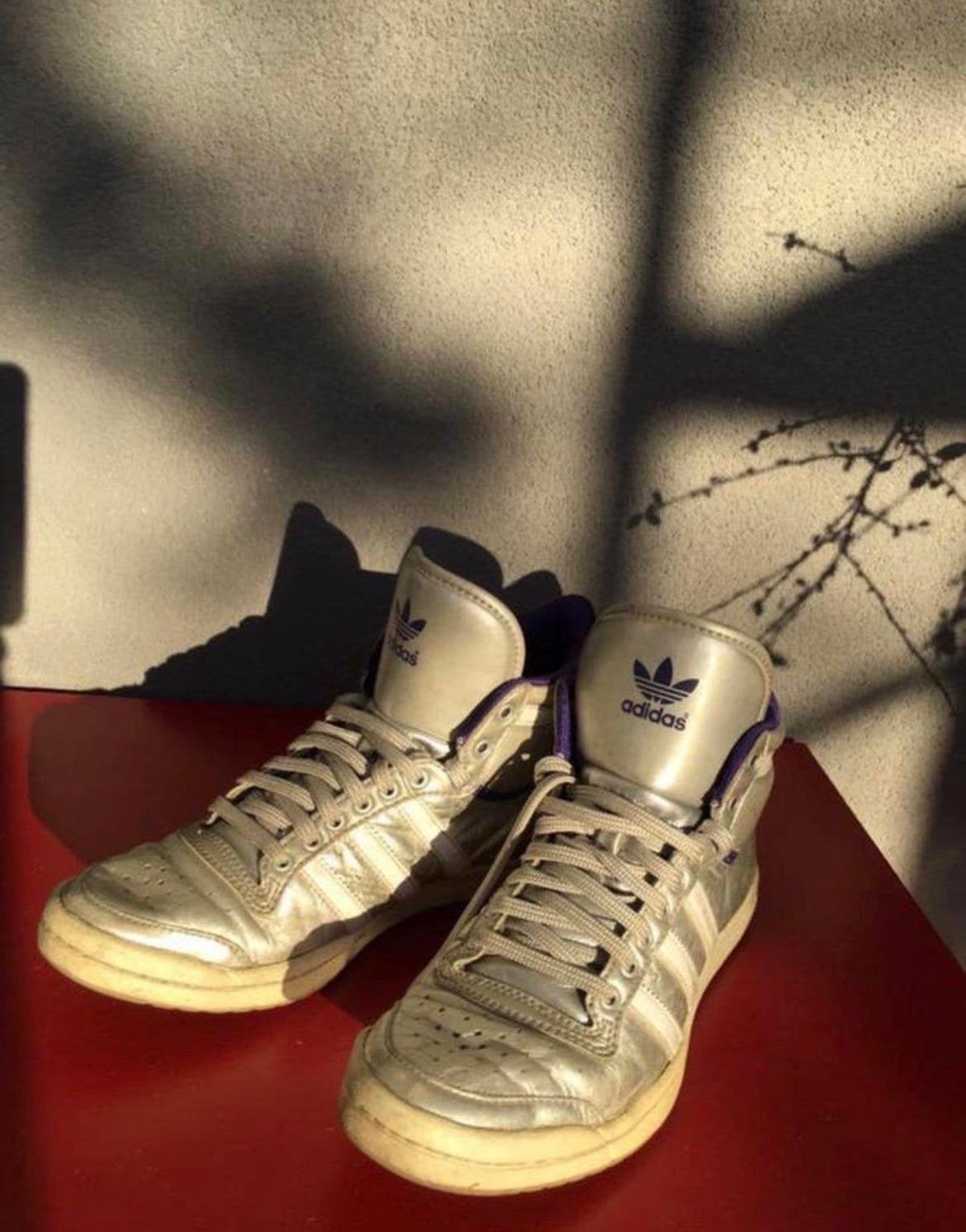 Adidas Sleek Series hoge sneakers in zilver, Ophalen, Meisje, Schoenen, Zo goed als nieuw