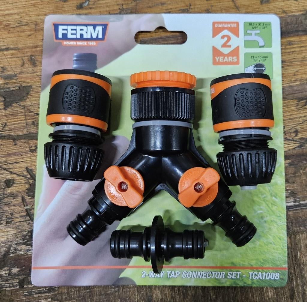 Splitter voor buitenkraan. Sluit 2 slangen tegelijk aan!, Ophalen of Verzenden, Zo goed als nieuw, Tuinslangkoppeling