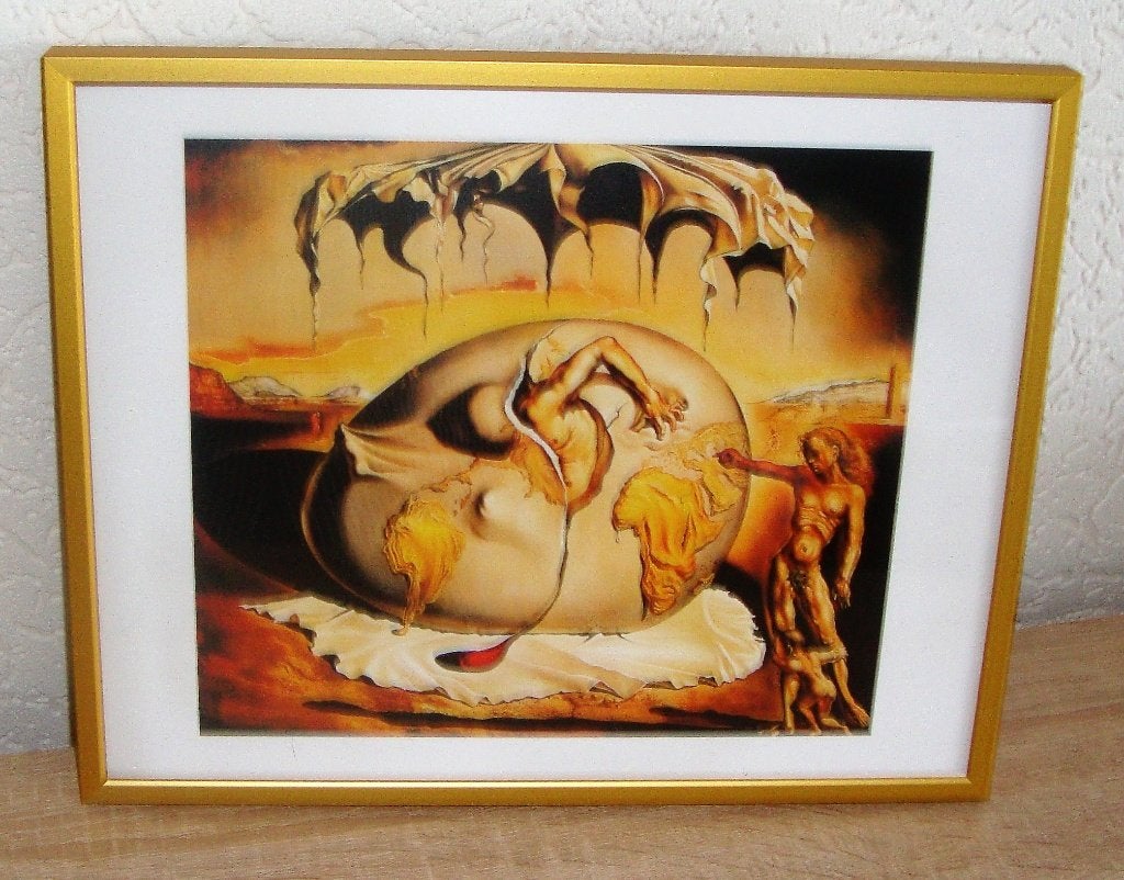 Salvador Dalí - nieuw ingelijste foto van een bekend werk, Ophalen of Verzenden, Foto, Overige technieken, Ingelijst