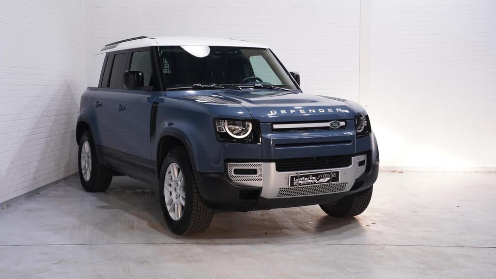 Landrover Defender 3.0 D250 110 Grijs Kenteken 3-Zits Leder, Auto's, 249 pk, Blauw, Leder, Bedrijf