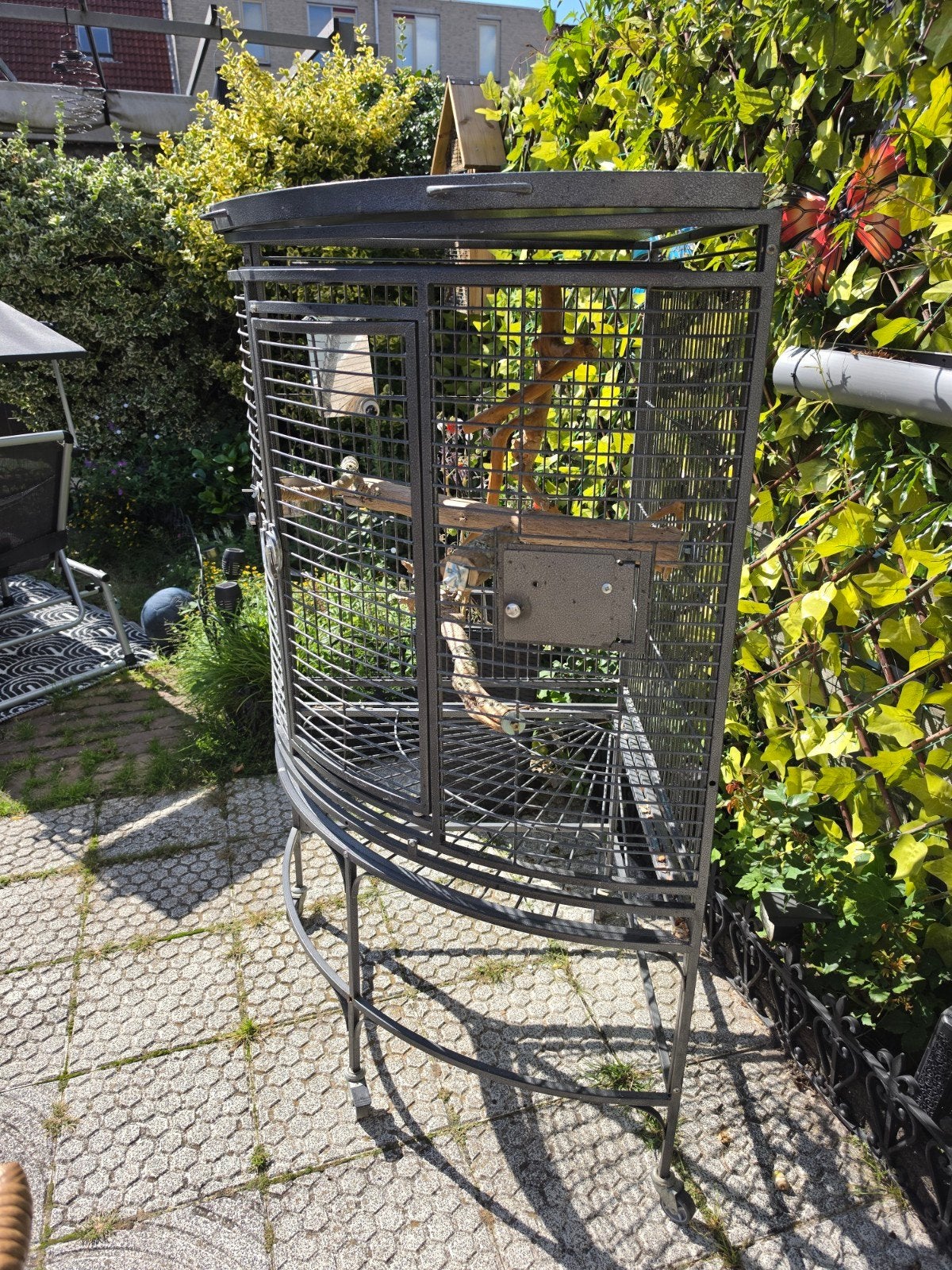 hoekkooi, Dieren en Toebehoren, Vogels | Hokken en Kooien, Ophalen, Zo goed als nieuw, Metaal, Vogelkooi