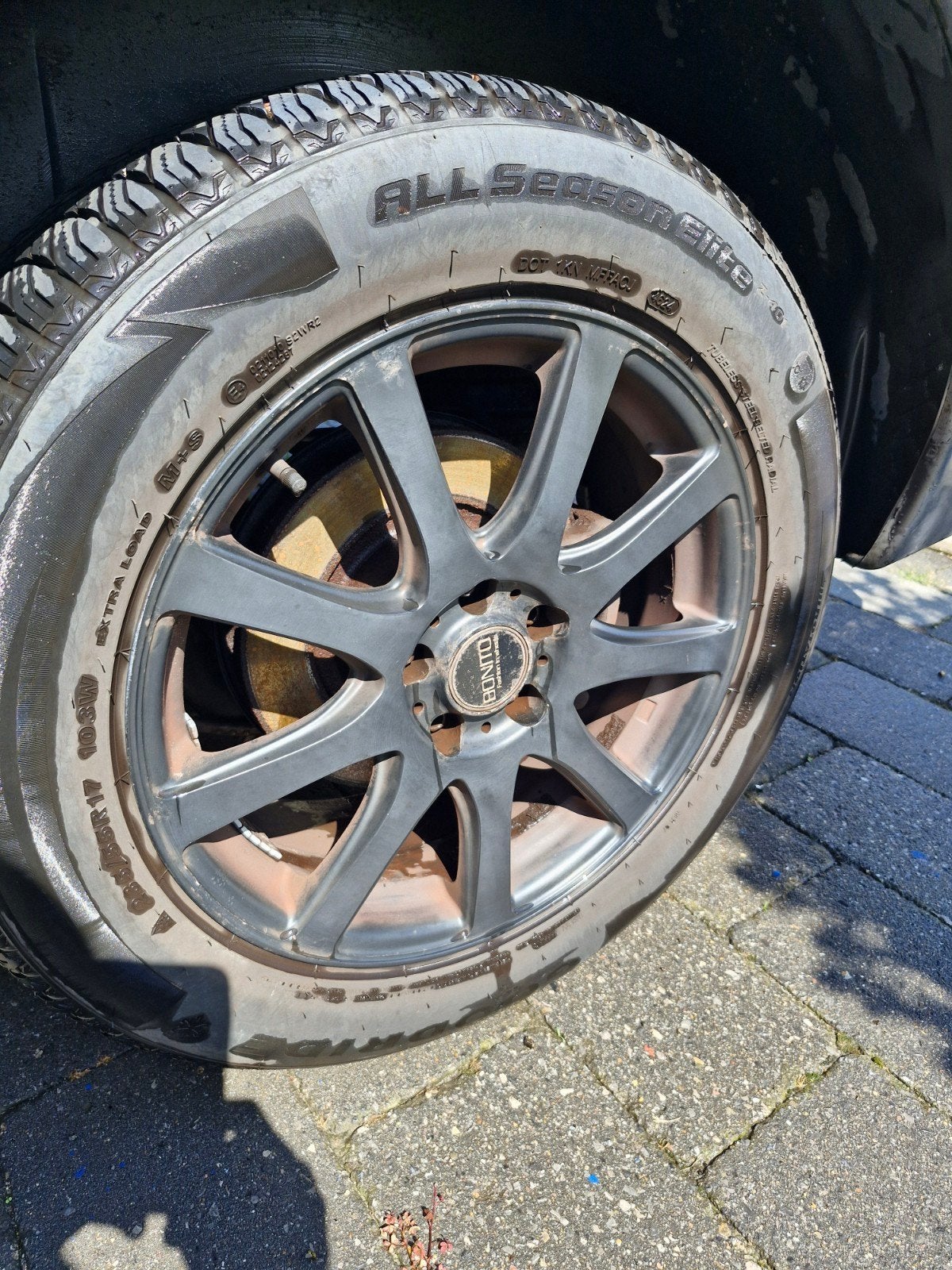 All Season Banden en bonito Velgen, Auto-onderdelen, Ophalen, Banden en Velgen, 17 inch, All Season