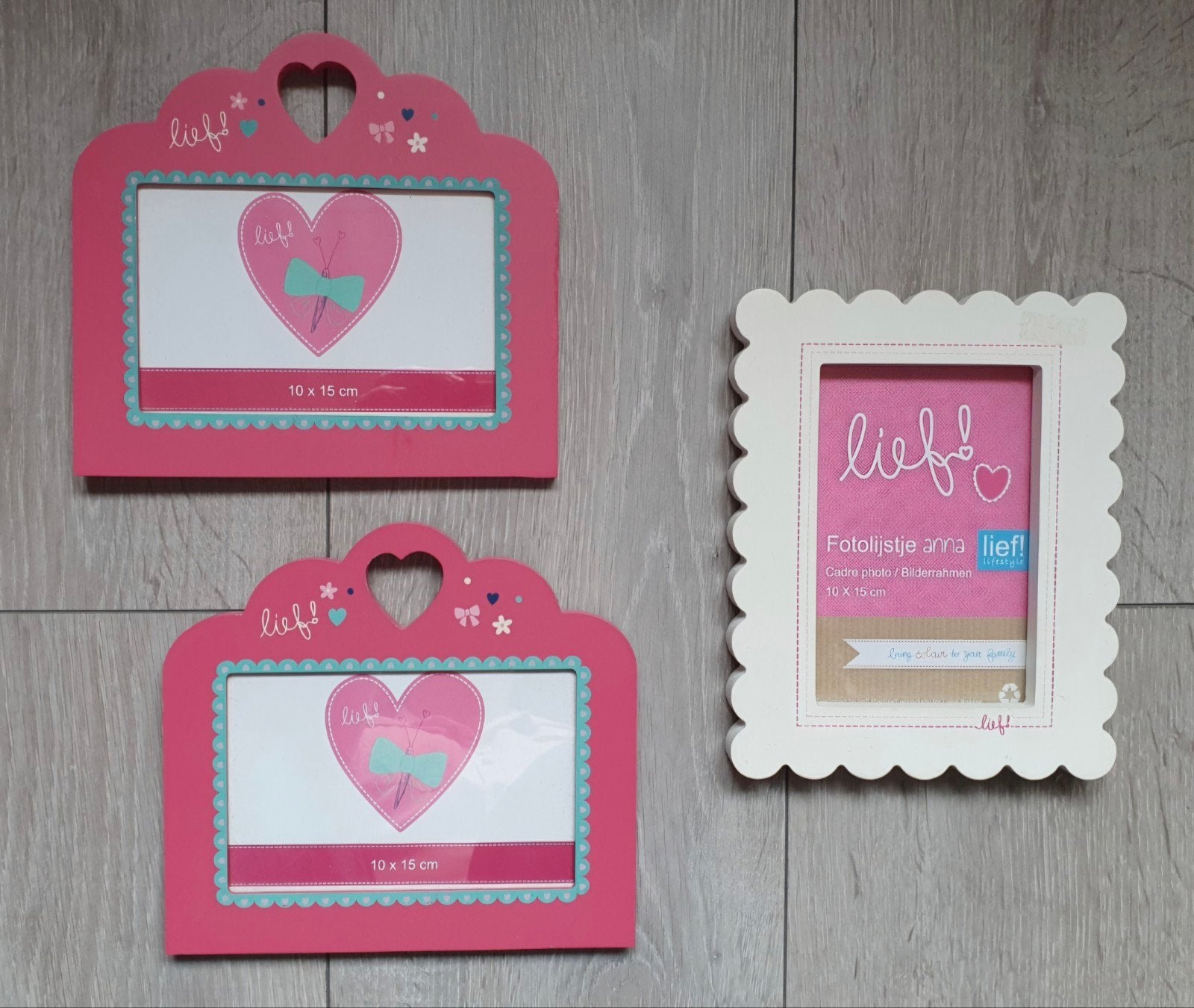 Lief! Lifestyle 3 fotolijstjes, Ophalen of Verzenden, Zo goed als nieuw, Hout