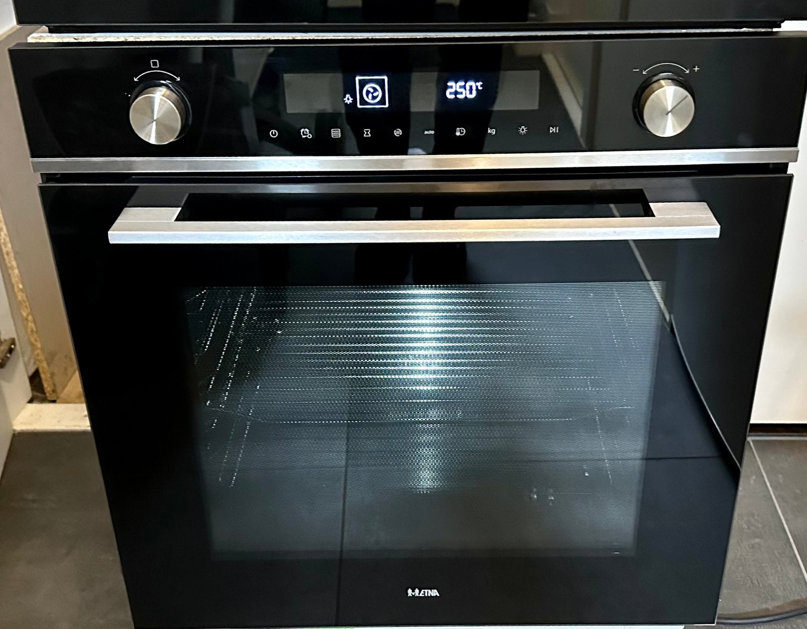 Etna inbouw combi Oven met magnetronfunctie(nis 60cm)MO470ZT, Ophalen of Verzenden, Zo goed als nieuw, Hete lucht, Oven met grill