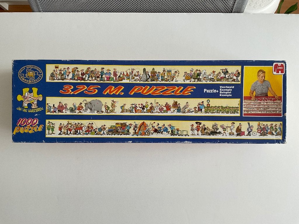 de langste puzzel jan van haasteren, Ophalen of Verzenden, 500 t/m 1500 stukjes, Zo goed als nieuw, Legpuzzel