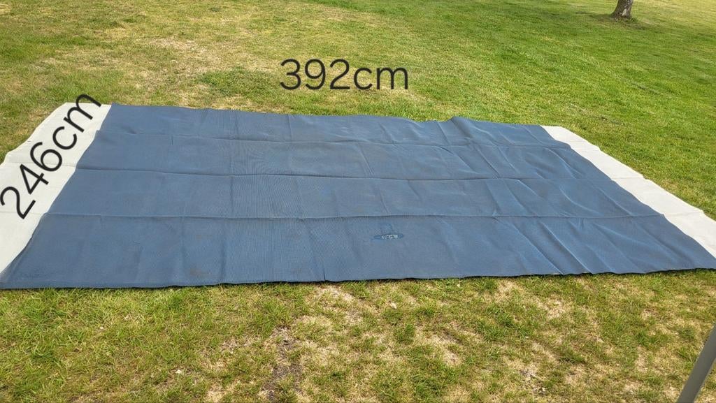 Tent tapijt blauw 245x390, Ophalen of Verzenden, Gebruikt