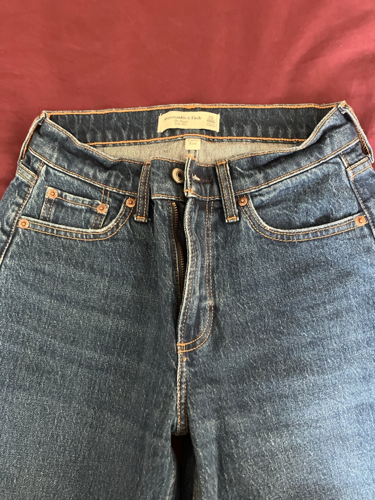 Abercrombie & Fitch The Baggy Low Rise Jeans W23, Ophalen of Verzenden, Zo goed als nieuw, Blauw, W27 (confectie 34) of kleiner