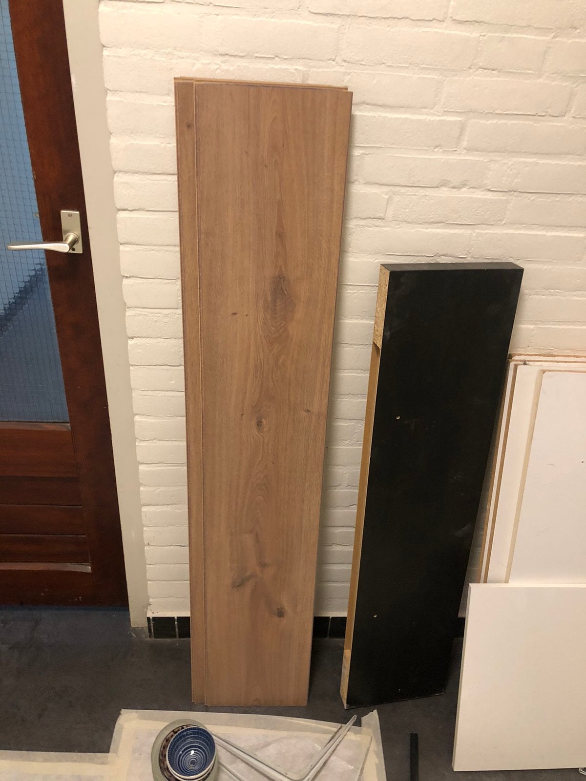 Laminaat vloer hout profiel 20m2. Gratis, Ophalen, Kunststof, Gebruikt, 50 tot 150 cm