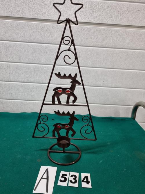 Waxcinehouder kerst met rendieren metaal, [a534], Ophalen of Verzenden, 'T Olde Gre-j, Info@toldegrej.nl, Endepoelstraat 20f Didam