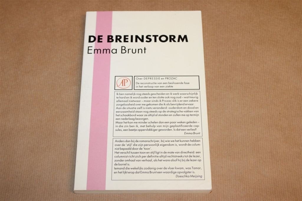 De Breinstorm — Persoonlijk Verslag over Depressie & Prozac, Boeken, Ophalen of Verzenden, Gelezen