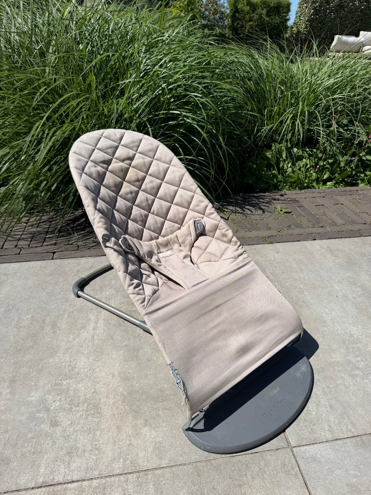 BabyBjorn Wipstoel in Taupe - Hoes Vervangbaar, Ophalen of Verzenden, Gebruikt, Wipstoel, Overige merken