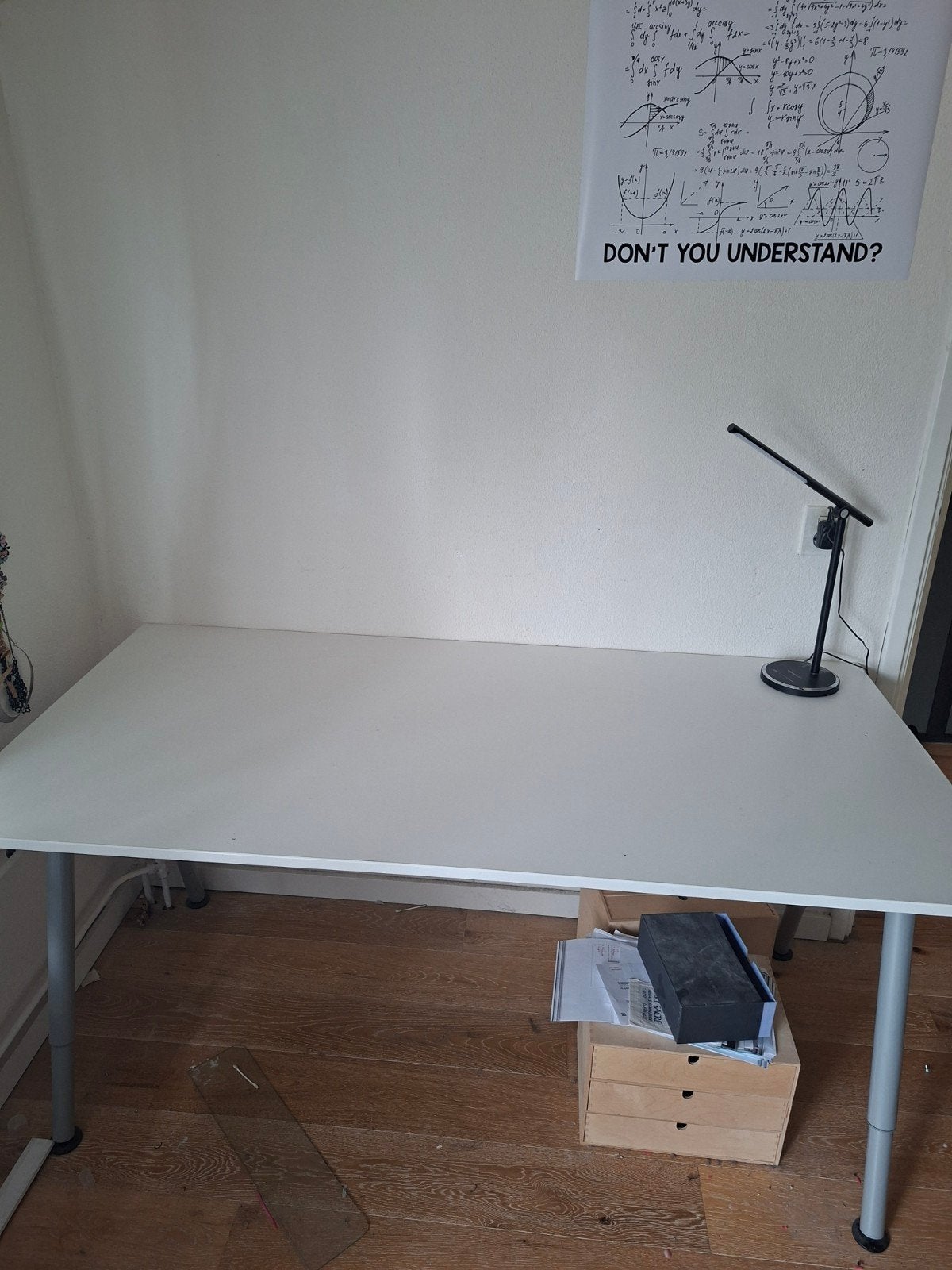 ikea Thyge bureau 160 x 80, Ophalen, 160 cm, Gebruikt, In hoogte verstelbaar