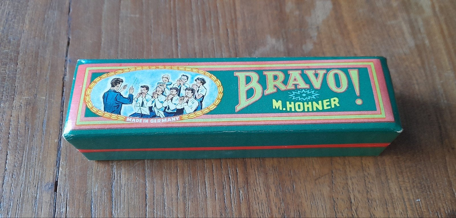 M.Hohner Bravo Mondharmonica, Ophalen of Verzenden, Zo goed als nieuw, G-mondharmonica, Met koffer of doosje