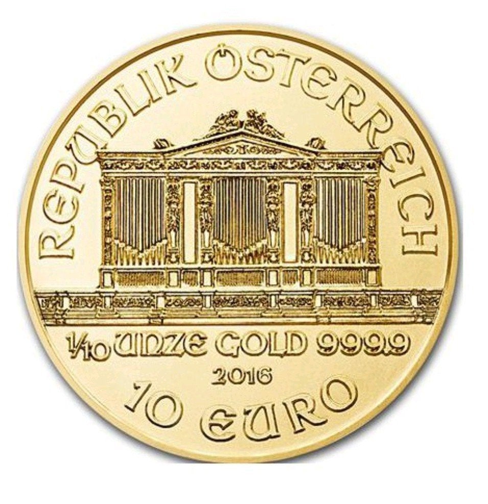 1/10 oz Gouden Wiener Philharmoniker 2016, Ophalen of Verzenden, Oostenrijk, Losse munt, Goud