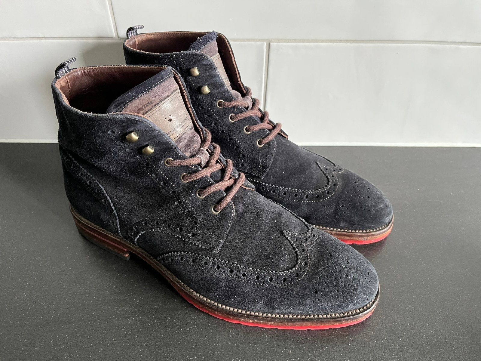 Floris van Bommel herenschoenen maat 8 / 42, Floris van Bommel, Zo goed als nieuw, Floris van Bommel, Verzenden