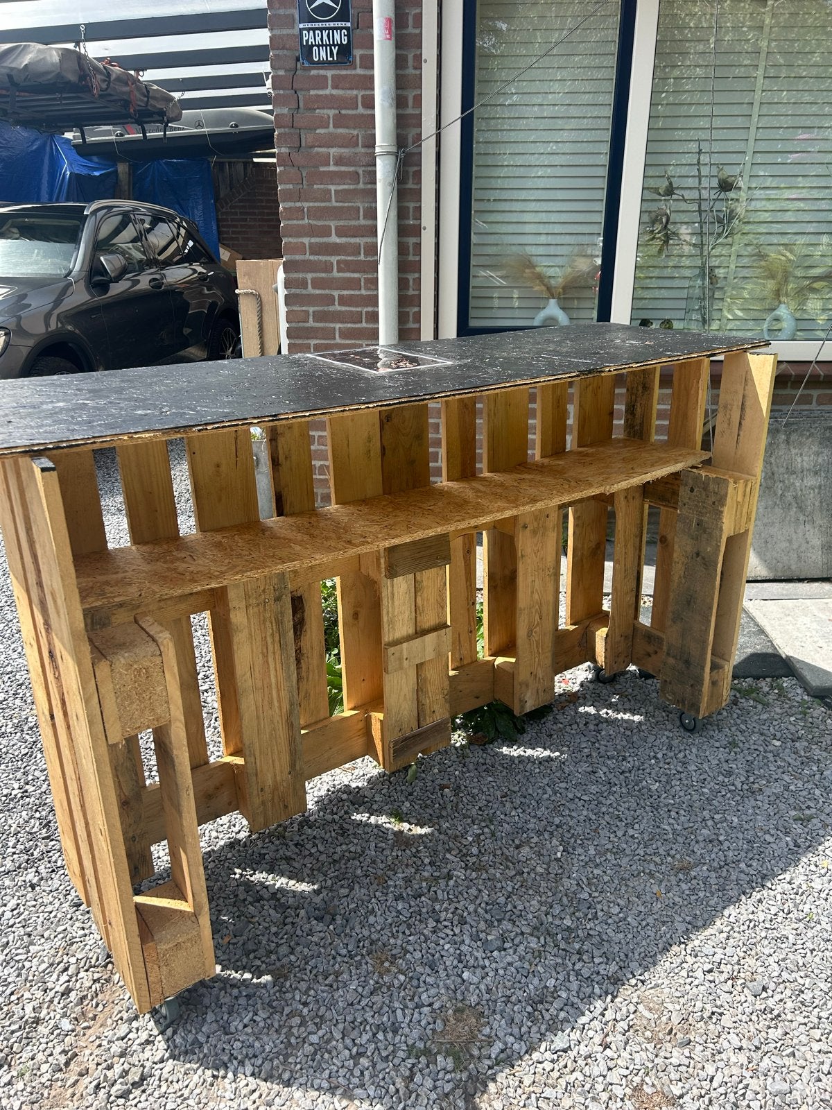 Handgemaakte Pallet Bar voor Tuin of Feestjes, Ophalen, Gebruikt
