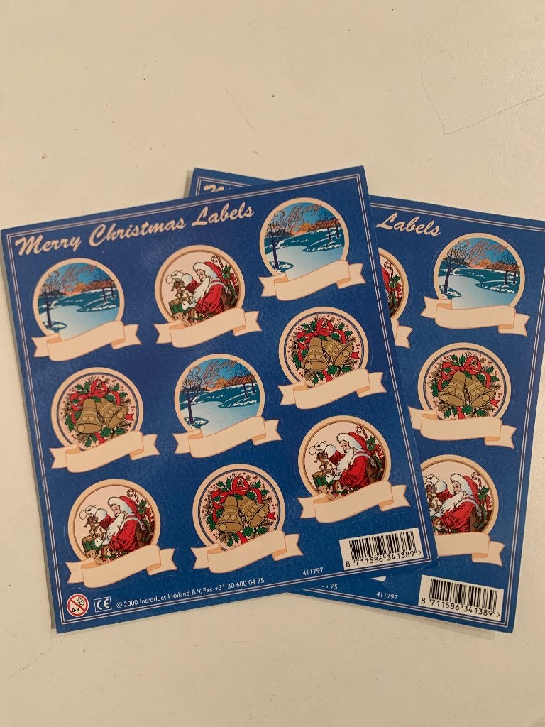 Merry Christmas labels, Niet bekend, Niet bekend, Nieuw, Ophalen of Verzenden