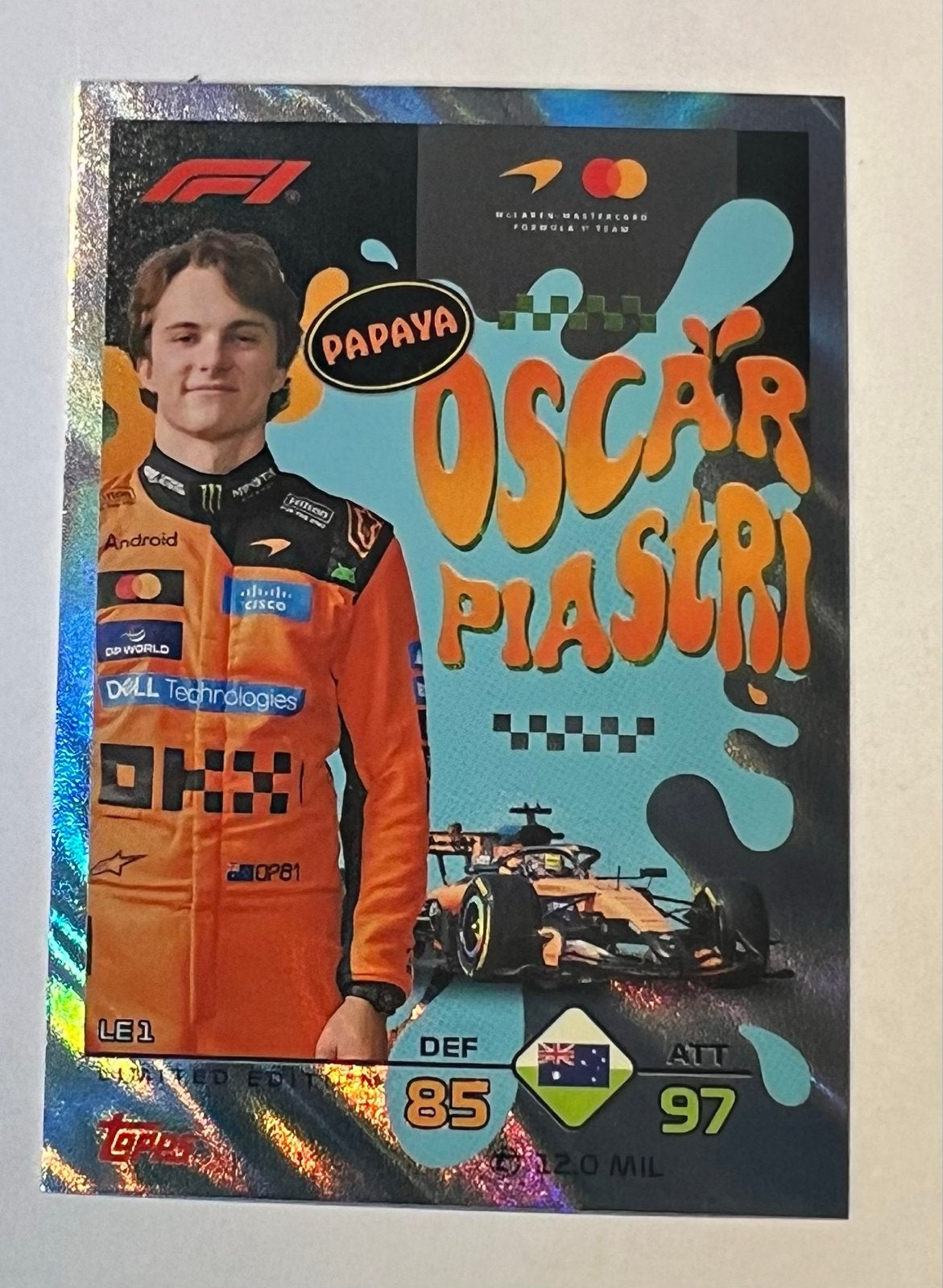 Topps Turbo Attax F1 2026 LE1 Oscar Piastri Limited Edition, Ophalen of Verzenden, Nieuw, Overige sporten, Spelerskaart