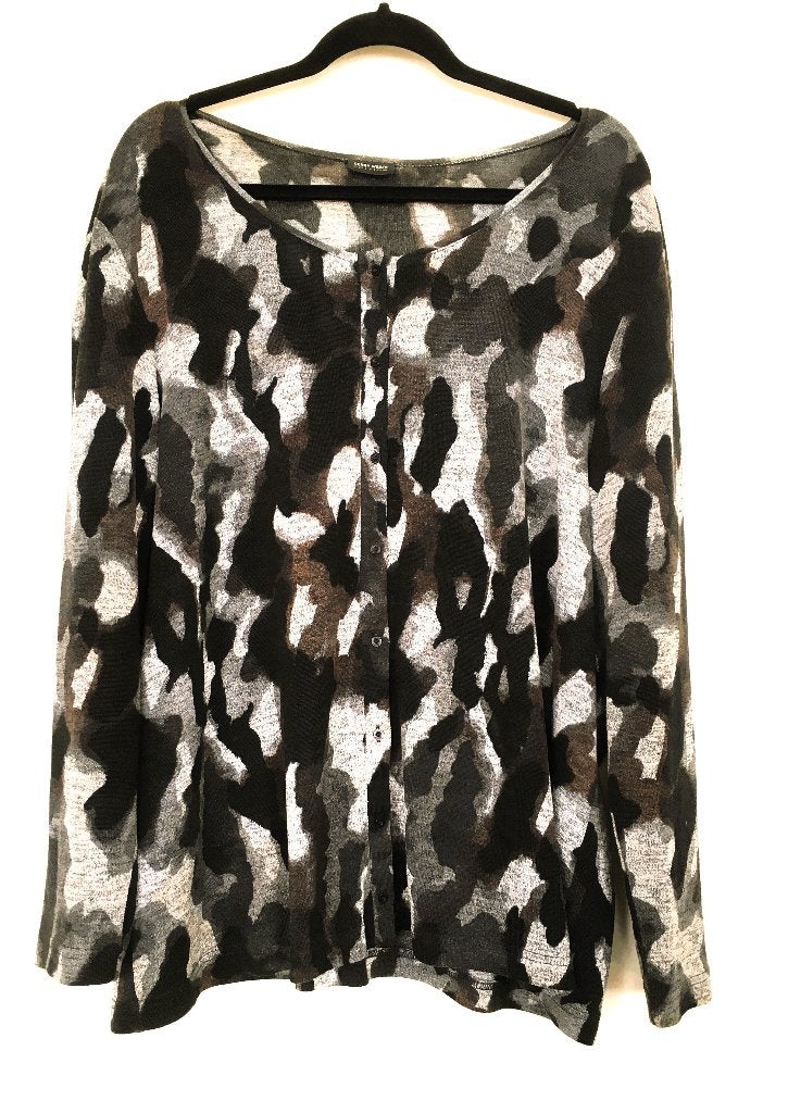 Zomervestje van Gerry Weber | Linnenblend, Bruin, Maat 46/48 (XL) of groter, Ophalen of Verzenden, Zo goed als nieuw