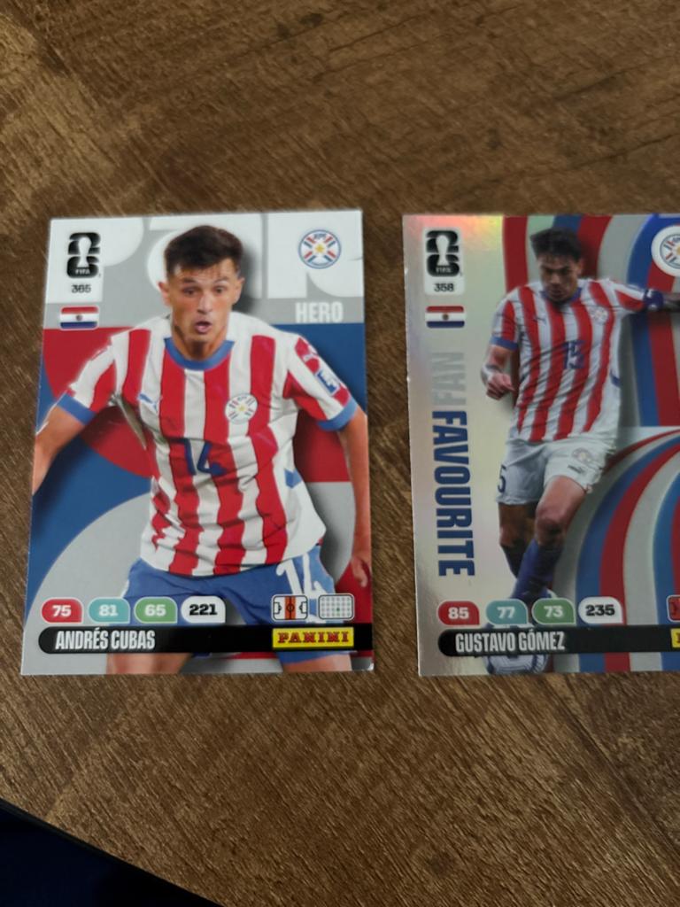 Panini Adrenalyn WK 2026 Paraguay - Andrés Cubas & Gustavo G, Ophalen of Verzenden, Nieuw, Overige sporten, Spelerskaart