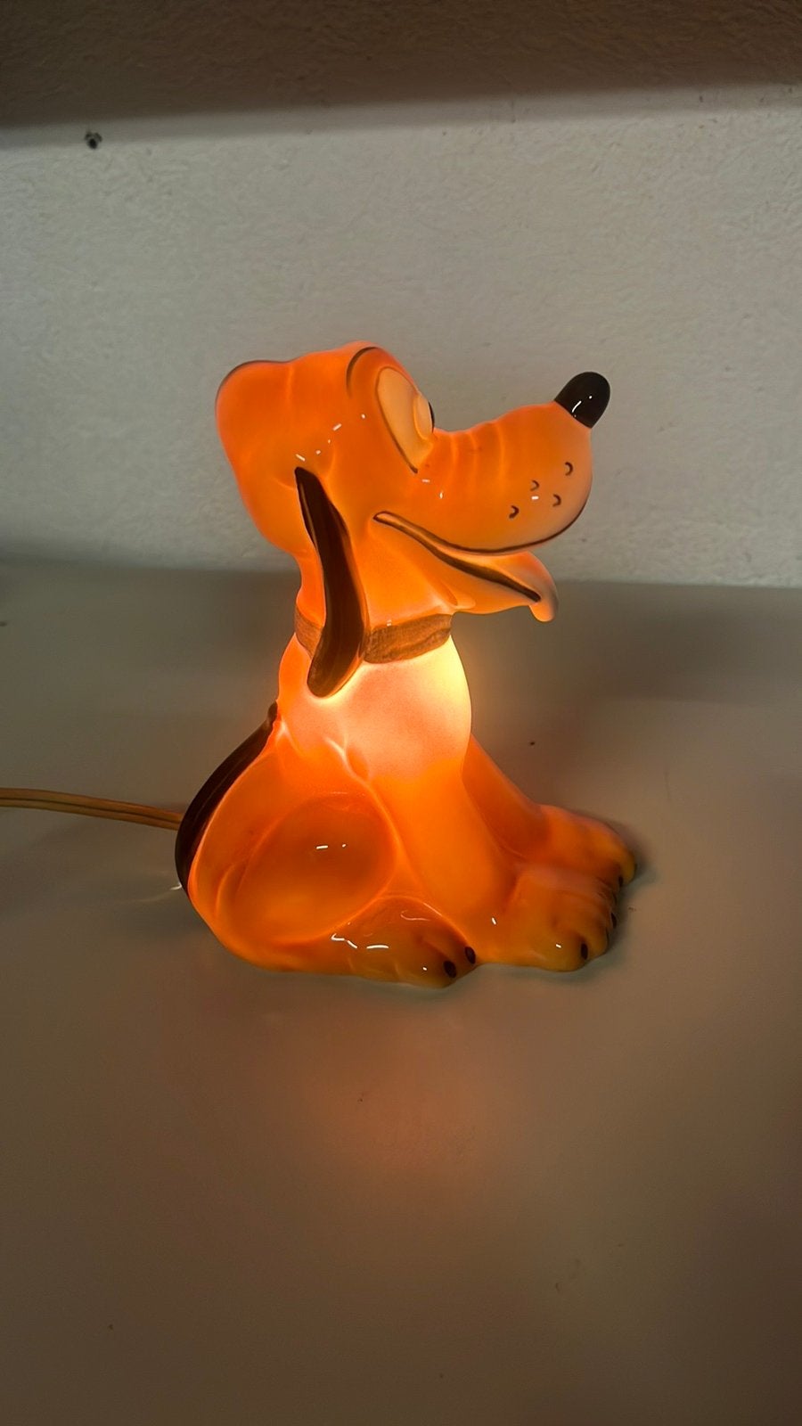 Walt Disney Pluto nachtlampje jaren 50’s RARE!, Ophalen of Verzenden, Zo goed als nieuw