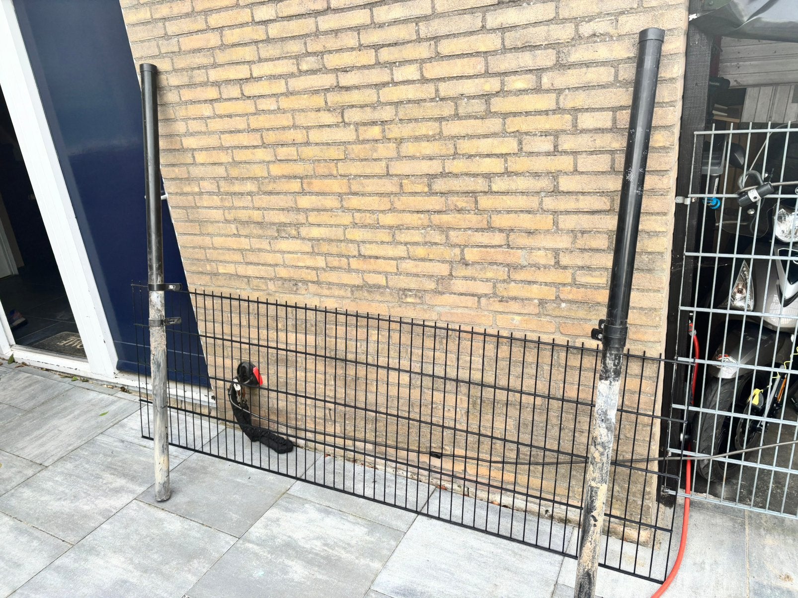 1 deel hekwerk 2,50 meter breed !!, Ophalen, Zo goed als nieuw, IJzer, Gaashekwerk