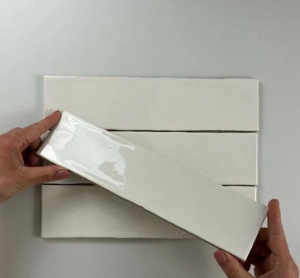 Handvorm wandtegels wit glans 7,5 x 30, Doe-het-zelf en Verbouw, Ophalen, Nieuw, Minder dan 20 cm, 10 m² of meer