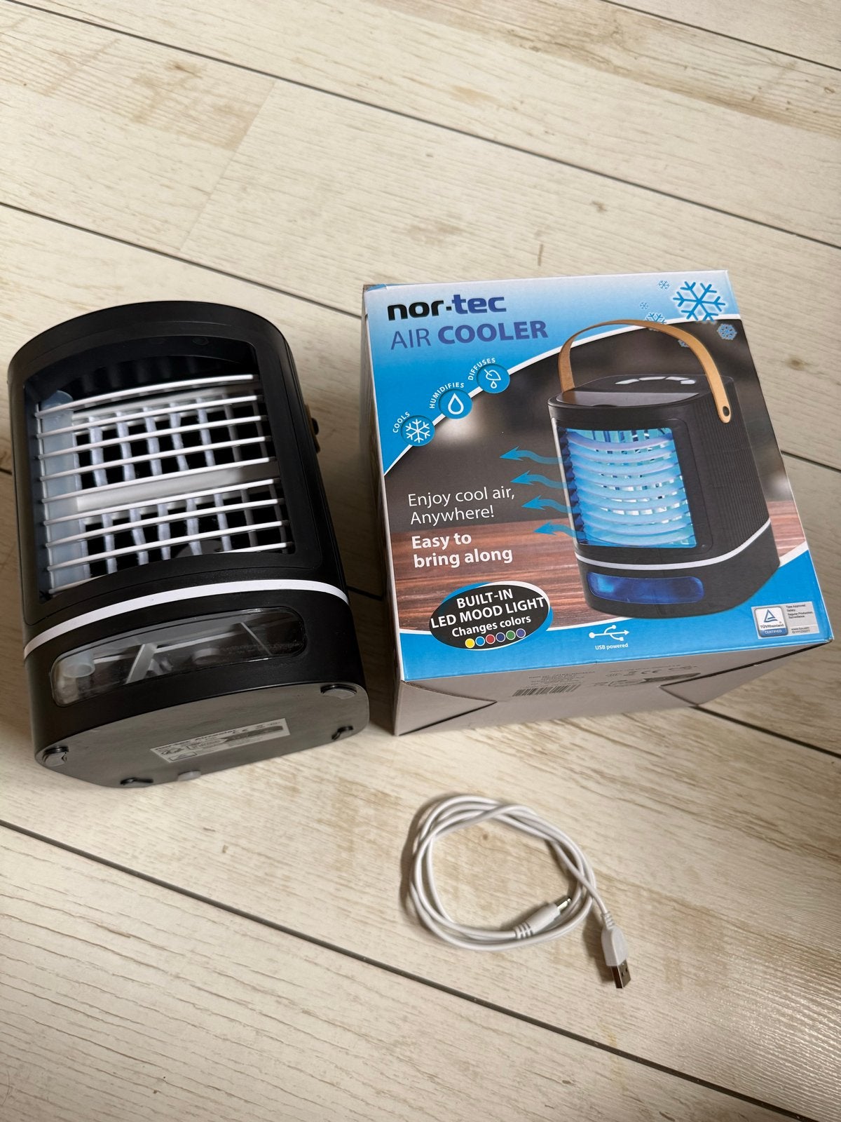 Nor-Tec Aircooler - Nieuw in doos, Tafel- of Grondventilator, Minder dan 60 m³, Ventileren, Nieuw
