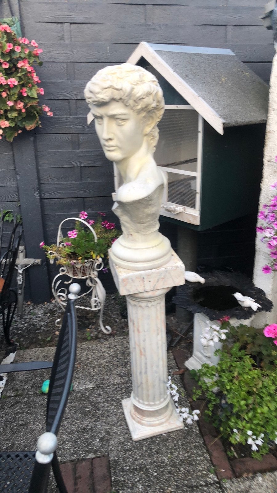 Klassieke Buste David - Decoratief Beeld, Buste, Beige, Man, 50 - 100 cm