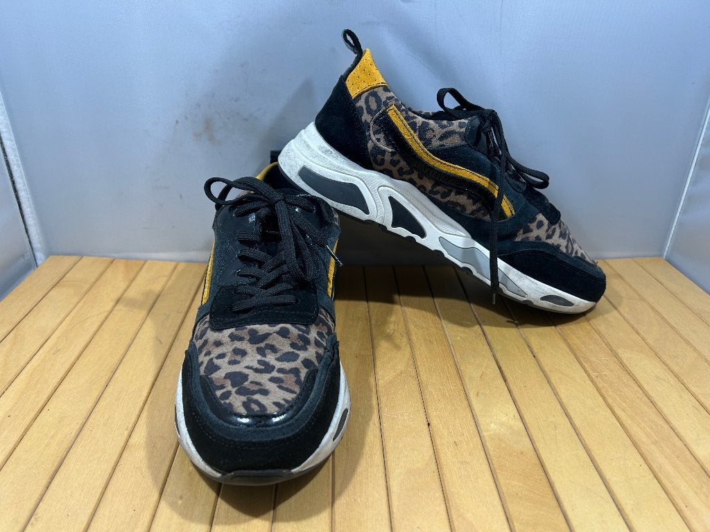 Poelman, maat 41, sneakers in een panter jasje, Kleding | Dames, Poelman, Verzenden, Zwart, Sneakers of Gympen