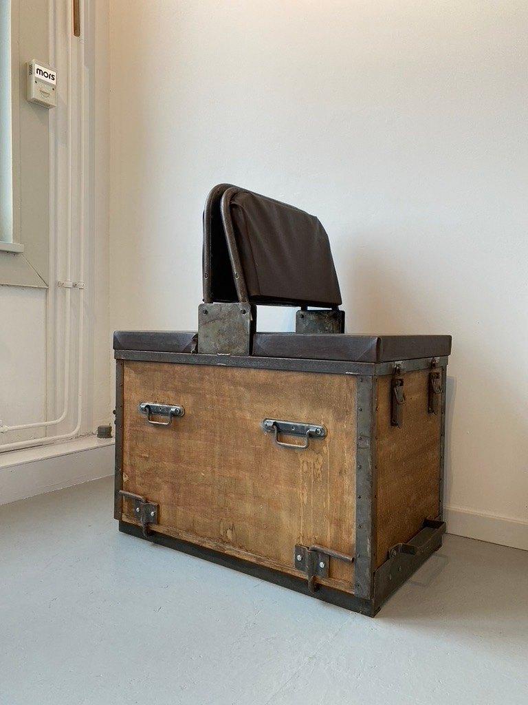super stoere kist bank Frans antiek, Huis en Inrichting, Woonaccessoires | Kisten, Minder dan 50 cm, Gebruikt, 100 tot 150 cm