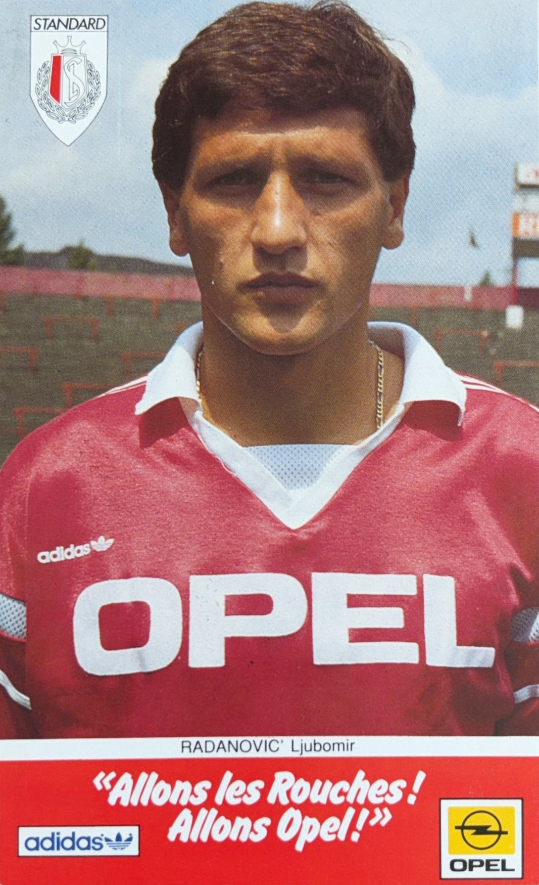 Spelerskaart Ljubomir Radanovic - Standard Luik - 1988/1989, Verzenden, Zo goed als nieuw, Feyenoord, Spelerskaart