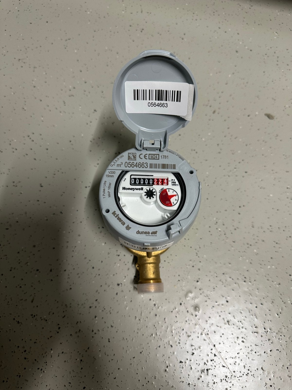 Nieuwe Honeywell watermeter - Kiwa Dunea, Ophalen of Verzenden, Nieuw