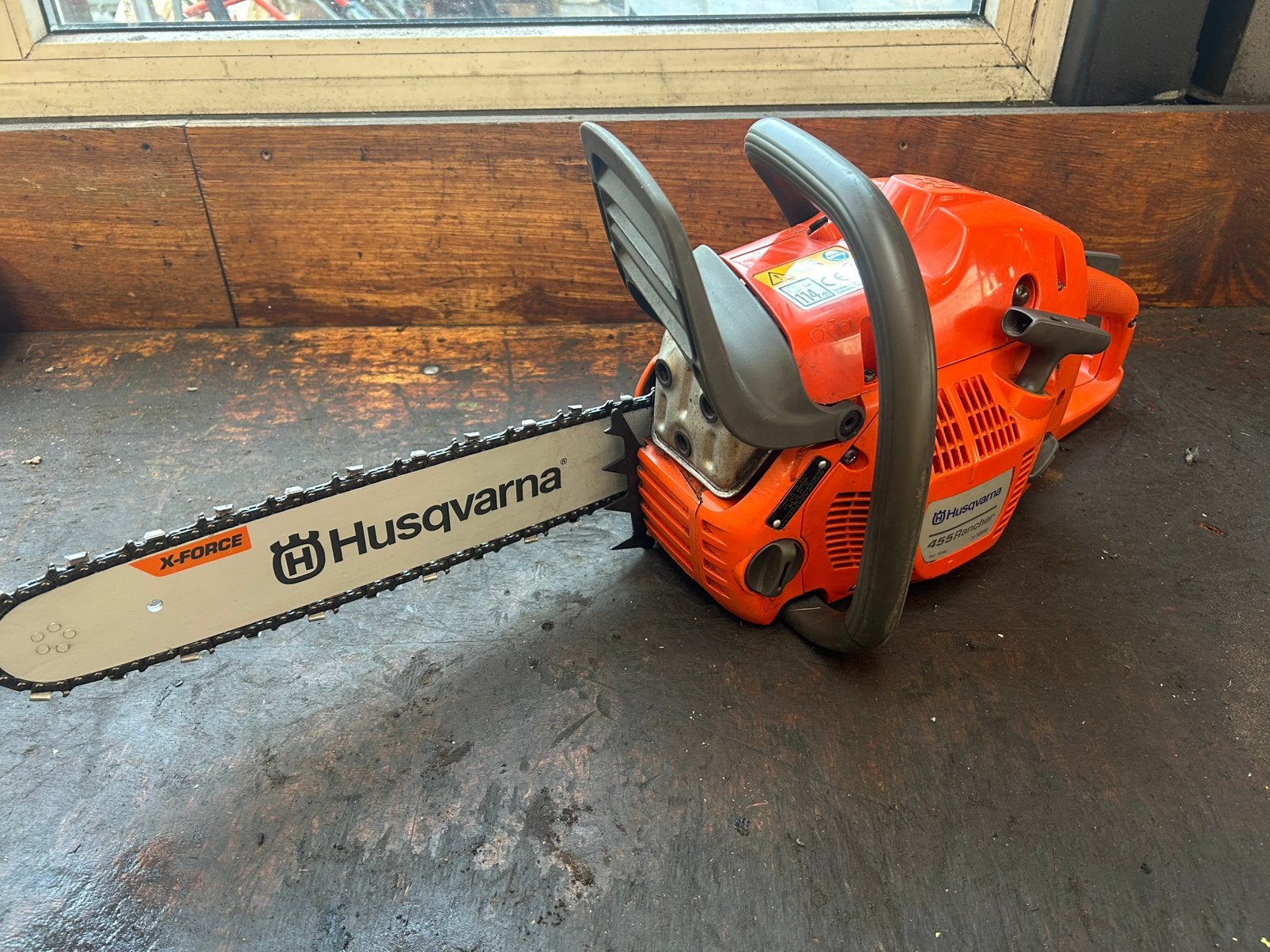 Husqvarna 455 rancher kettingzaag, Ophalen of Verzenden, Gebruikt