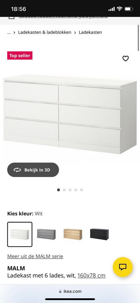 Gezocht Malm ladekast Ikea, Huis en Inrichting, Kasten | Ladekasten, 5 laden of meer, Zo goed als nieuw, Minder dan 100 cm, 25 tot 50 cm