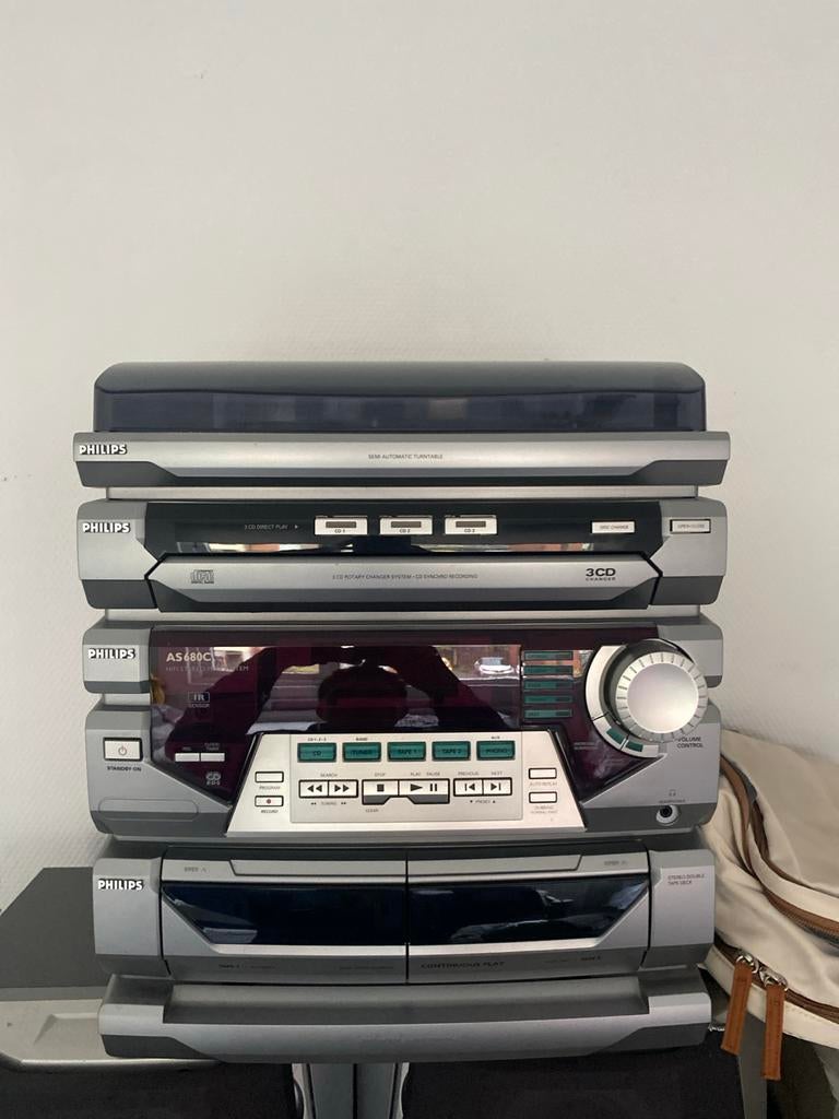 Philips stereo met platenspeler en radio, Audio, Tv en Foto, Stereo-sets, Ophalen, Philips, Cassettedeck, Losse componenten