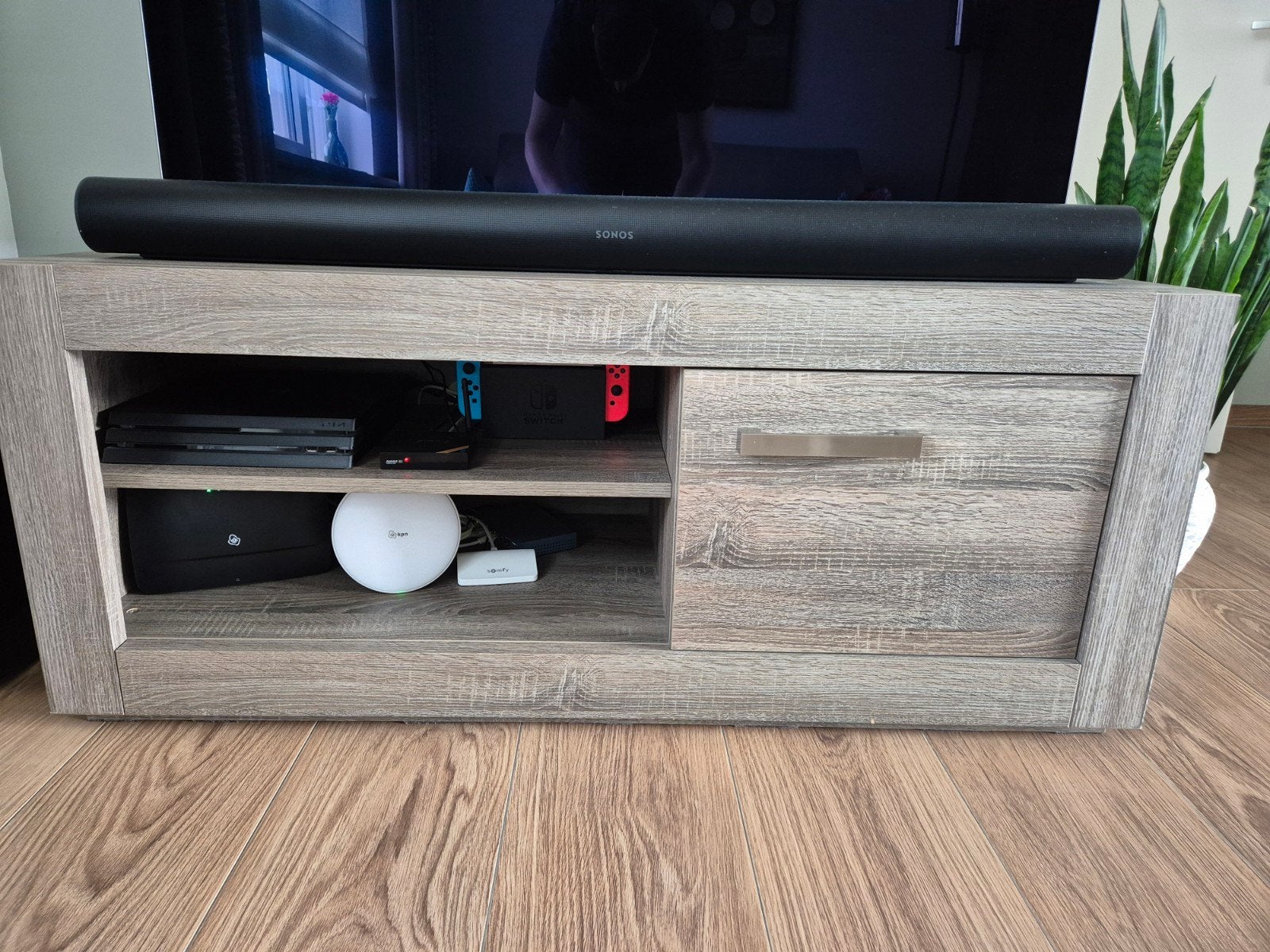 Set van TV meubel, salontafel en eettafel - Gebruikt, Ophalen, Gebruikt, Rechthoekig, 50 tot 100 cm