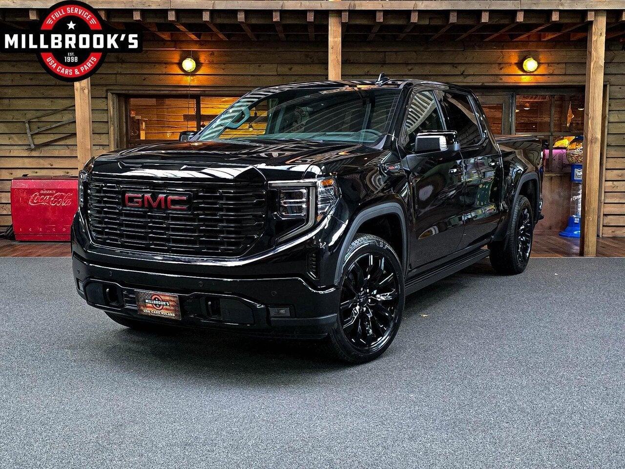 GMC Sierra Denali Black edition 6.2L V8 BPM VRIJ, full optio, 8 cilinders, 4 stoelen, Zwart, Leder