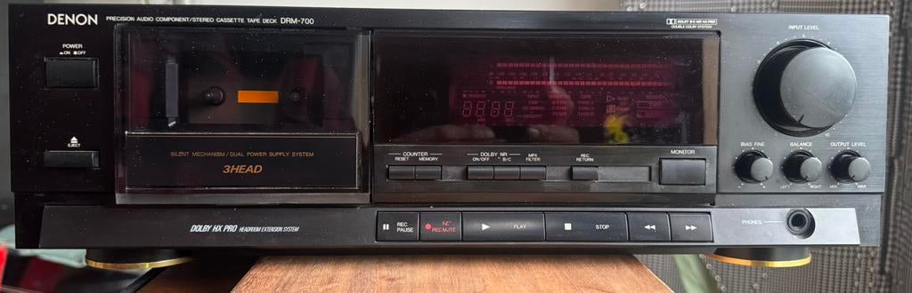 Denon DRM700 hq-pro 3 heat, dual power. Bias afst., Audio, Tv en Foto, Cassettedecks, Ophalen of Verzenden, Enkel, Denon, Tiptoetsen