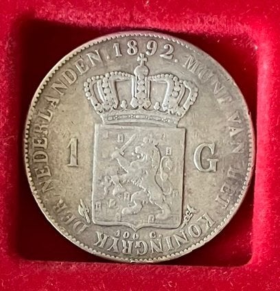 VERSCHILLENDE JAREN 1 gulden Wilhelmina 'Loshangend Haar', Postzegels en Munten, Munten | Nederland, Ophalen, 1 gulden, Zilver