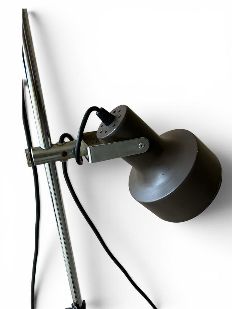 Bruine vintage Anvia vloerlamp met twee lichtbronnen, Antiek en Kunst, Ophalen