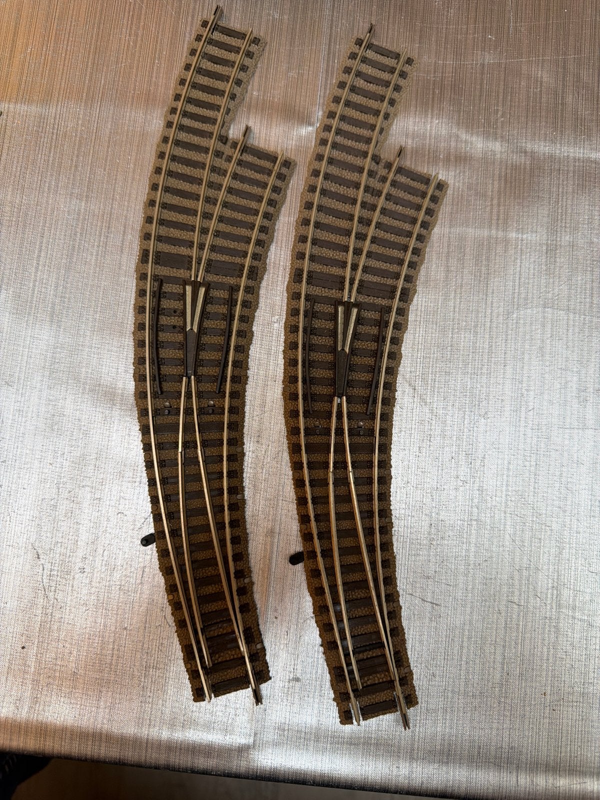2x Fleischmann H0 Profi-Gleis Meegebogen Wissel Rechts – 614, Gebruikt, Gelijkstroom, Fleischmann, Rails