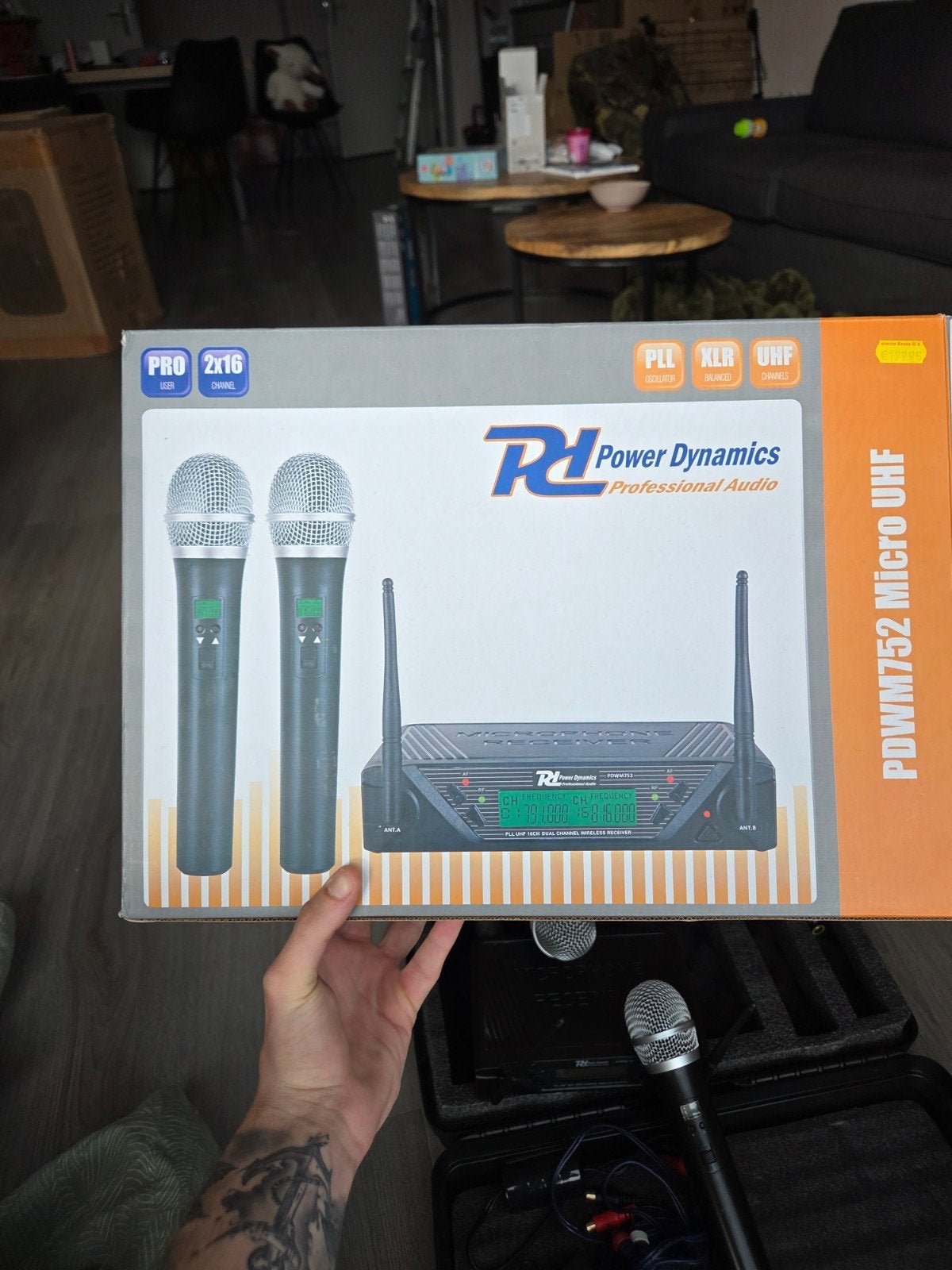 Power Dynamics PDWM752 Microfoon Set - Draadloos UHF, Muziek en Instrumenten, Microfoons, Ophalen, Zo goed als nieuw, Zangmicrofoon