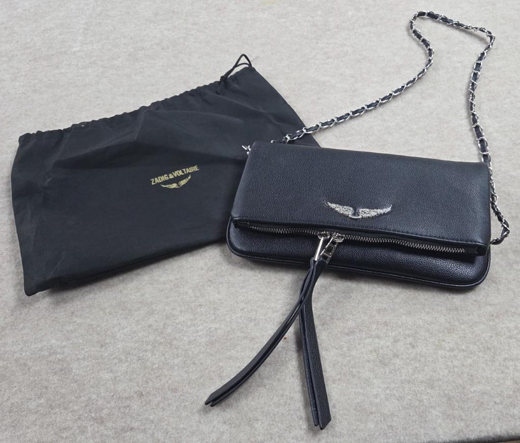 Zadig en Voltaire Clutch, Sieraden, Tassen en Uiterlijk, Tassen | Damestassen, Ophalen of Verzenden, Nieuw, Zwart, Schoudertasje