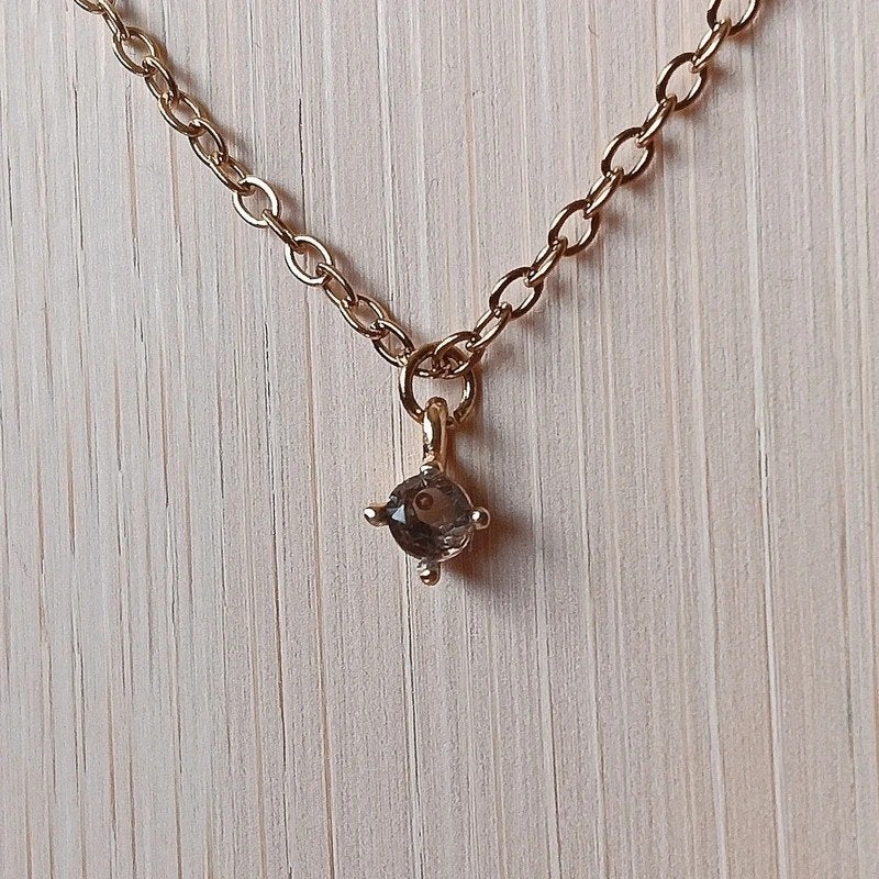 Hoge kwaliteit Rookkwarts edelsteen hanger - s925 goud, Overige voorstellingen, Nieuw, Ophalen of Verzenden, Steen of Mineraal