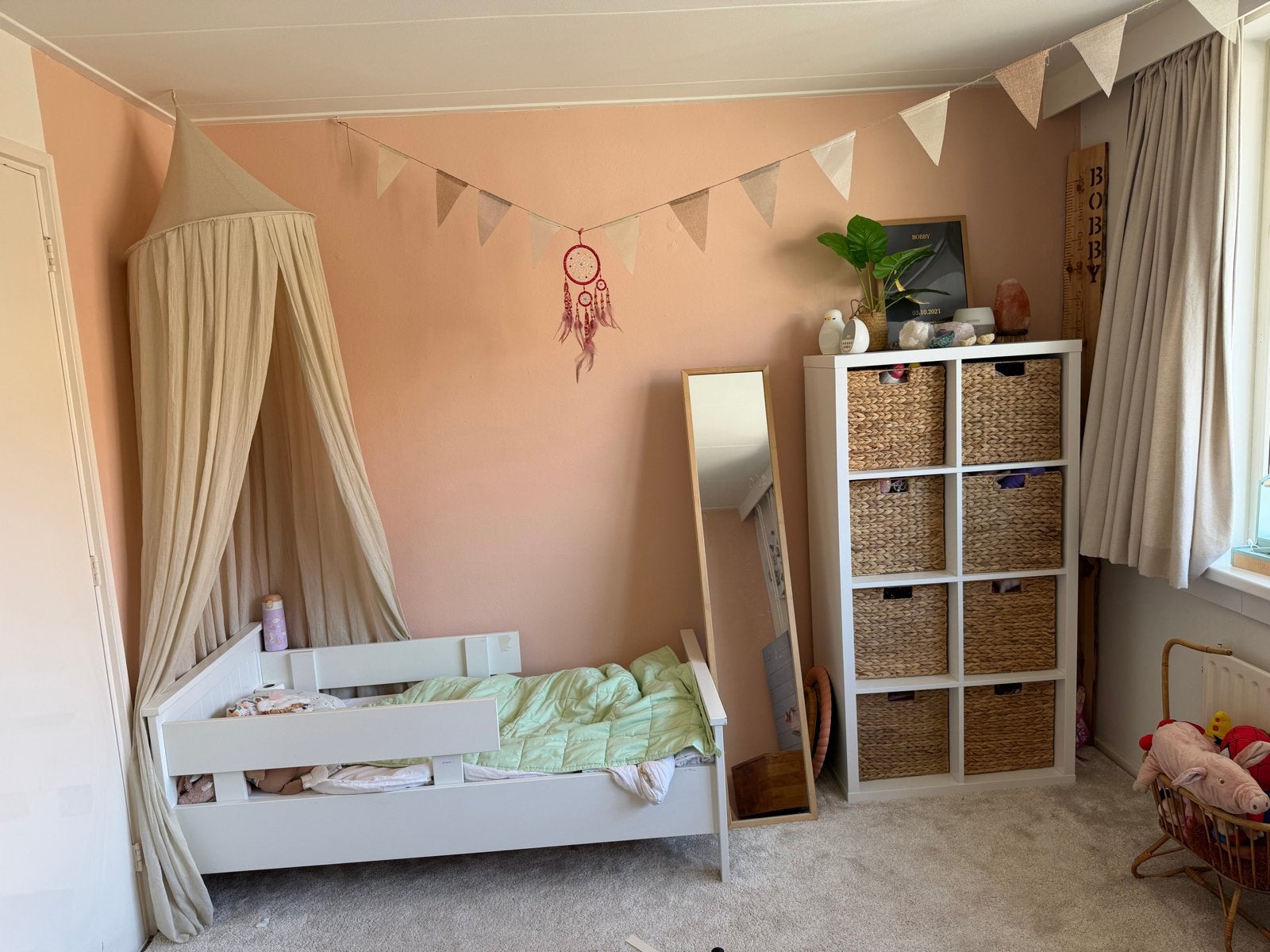 Kinderbed met uitvalbeveiliging - Direct GRATIS af te halen!, Kinderen en Baby's, Ophalen, Gebruikt, 70 tot 85 cm, 140 tot 160 cm